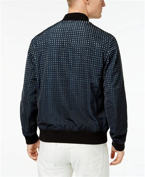 michael kors men's ombré gingham bomber jacket|Michael Kors men's windbreaker.